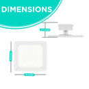LED Gas Station Canopy Light - Glass Cover - Watt Selectable (240W/200W/160W) - 5700K - DLC - IP65 UL Listed