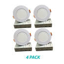 3BRIX 4 Inch 9W Slim Round Ultra Thin Recessed Downlight - 5CCT (27/30/35/40/50K)- 675 lumens