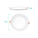 3BRIX 6 Inch 12W Slim Round Ultra-Thin Recessed Downlight with Night Light- 5CCT (27/30/35/40/50K)- 1000 lumens