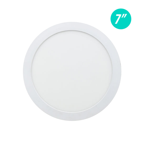 7" 15W LED Surface Mount Round Ceiling Light - Color Selectable 5CCT - 1200 Lumens - ETL Listed