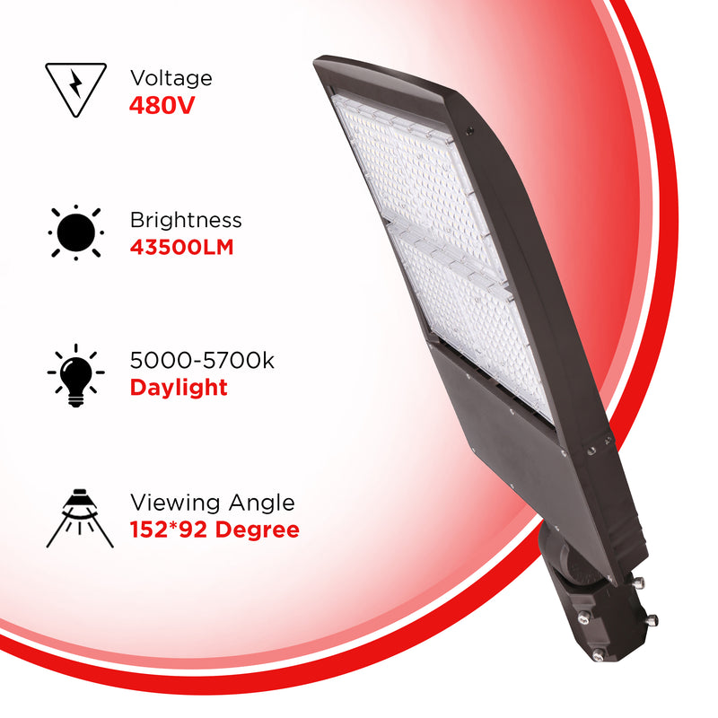 High Voltage 277-480V - 300W AL5 Area/Flood Light - 5700K -  IP65 UL Listed