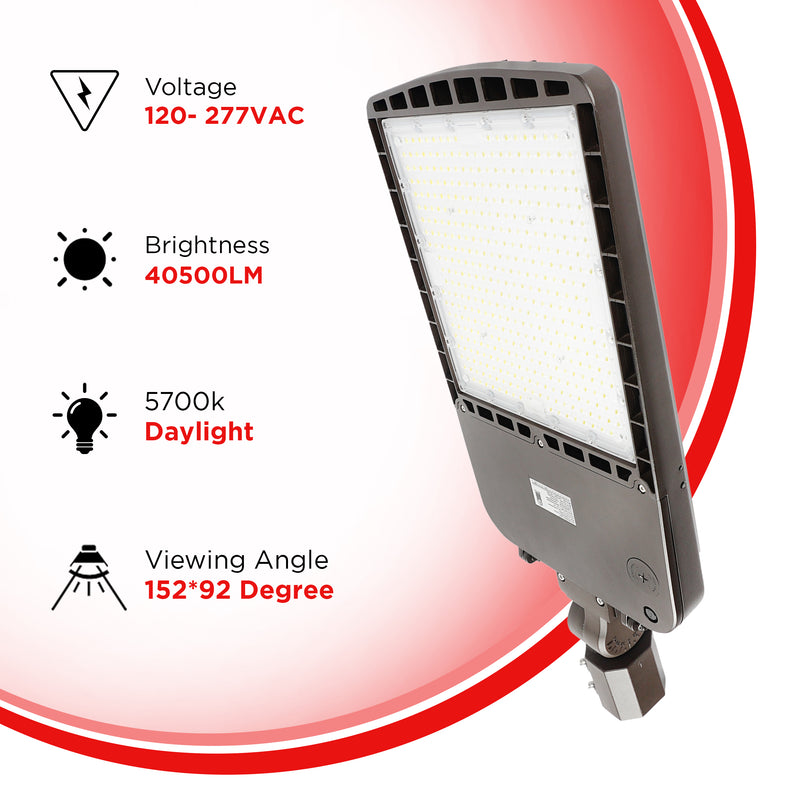 300W AL6 Series Area/Flood Light - 40500lms - Photocell Compatible -  IP65 UL Listed - 5700K