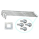 25 Foot Steel 4x4 Square Light Pole 11 Gauge - Including Shipping