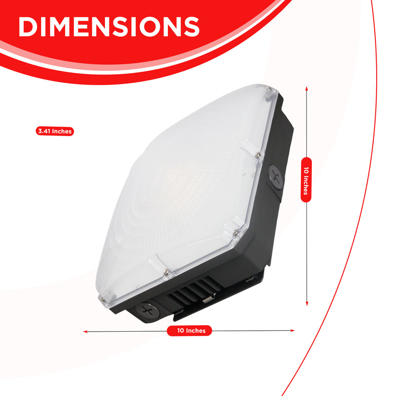 40/60/70W Garage Canopy - Dimmable - 3CCT(3000K/4000K/5000K) - Available in White & Black -ETL & DLC