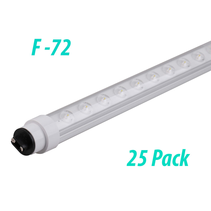 LED Sign Bulb F-72 T10 HO 6000K - 45W - 25 Pack