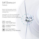 Shine LED 5/6" 15W Retrofit Recessed Downlight Baffle Trim - 1000 Lumens