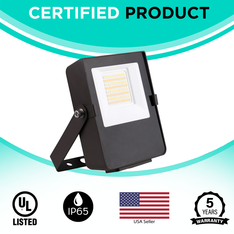 15W Mini Flood Light - CCT Selectable - 1950lms - UL Listed - Glass Cover