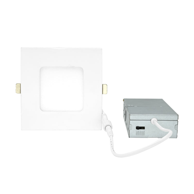 3BRIX 4 Inch 9W Ultra Thin Square Recessed Downlight - 5CCT - 650 lumens