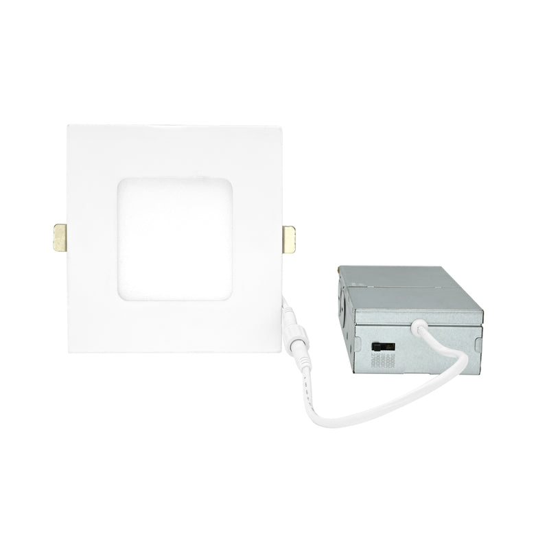 3BRIX 4 Inch 9W Ultra Thin Square Recessed Downlight - 5CCT - 650 lumens