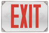 Outdoor Wet Location Compact Exit Sign - Battery Backup with Red Letters #360