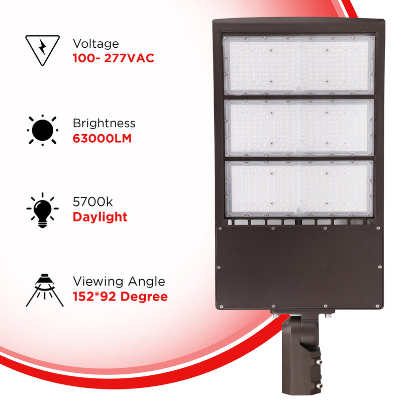 450W AL5 Area/Flood Light - 5700K -  63000 lumens - 10KV Surge Protector - IP65 UL Listed