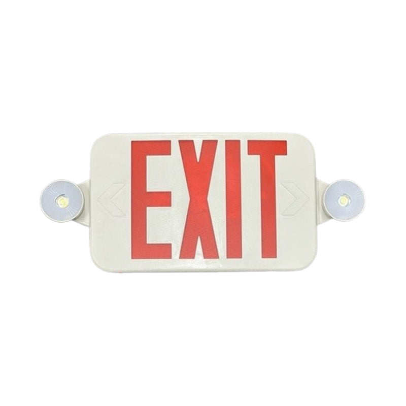 Slim Exit Emergency Combo with Backup Battery - Red Letters