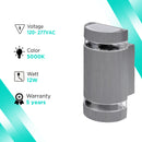 12W Up & Down Lights LED Half Moon Shape 5000K