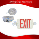 Slim Exit Emergency Combo with Backup Battery - Red Letters