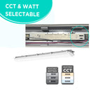 4ft Vapor Light - Watts (50/40/30W) & Color 3CCT(35/40/50K) Selectable - 7000 Lumens Max