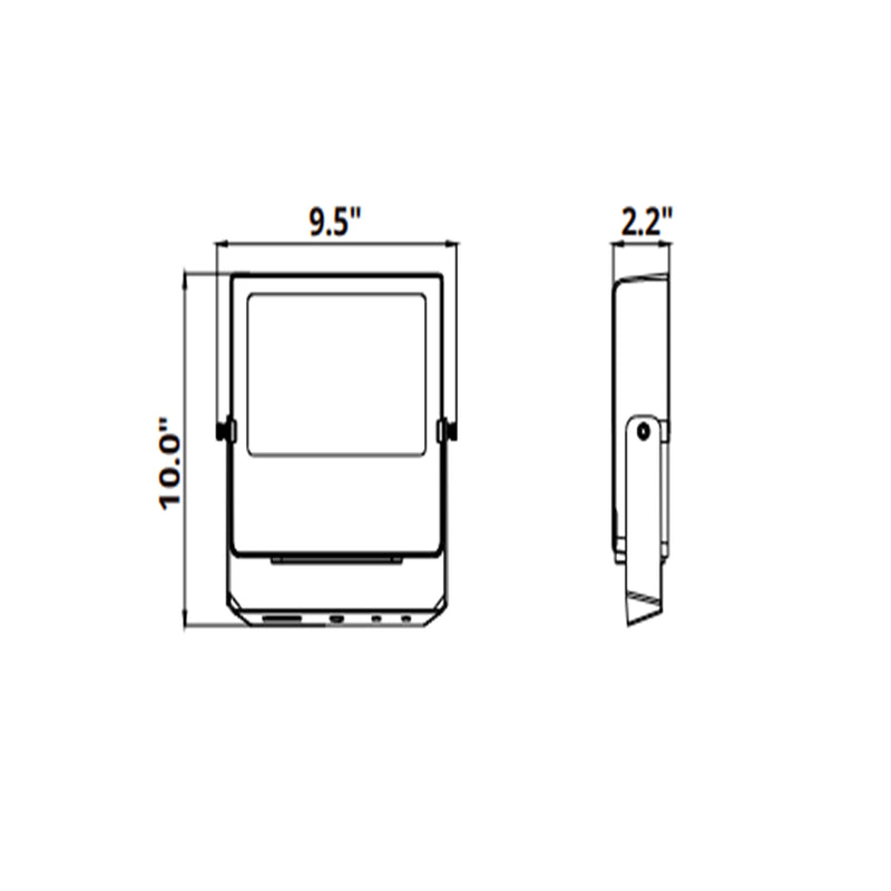 80W Mini Flood Light - CCT Selectable(3000/4000/5000K) - 10400lms - UL Listed - Glass Cover