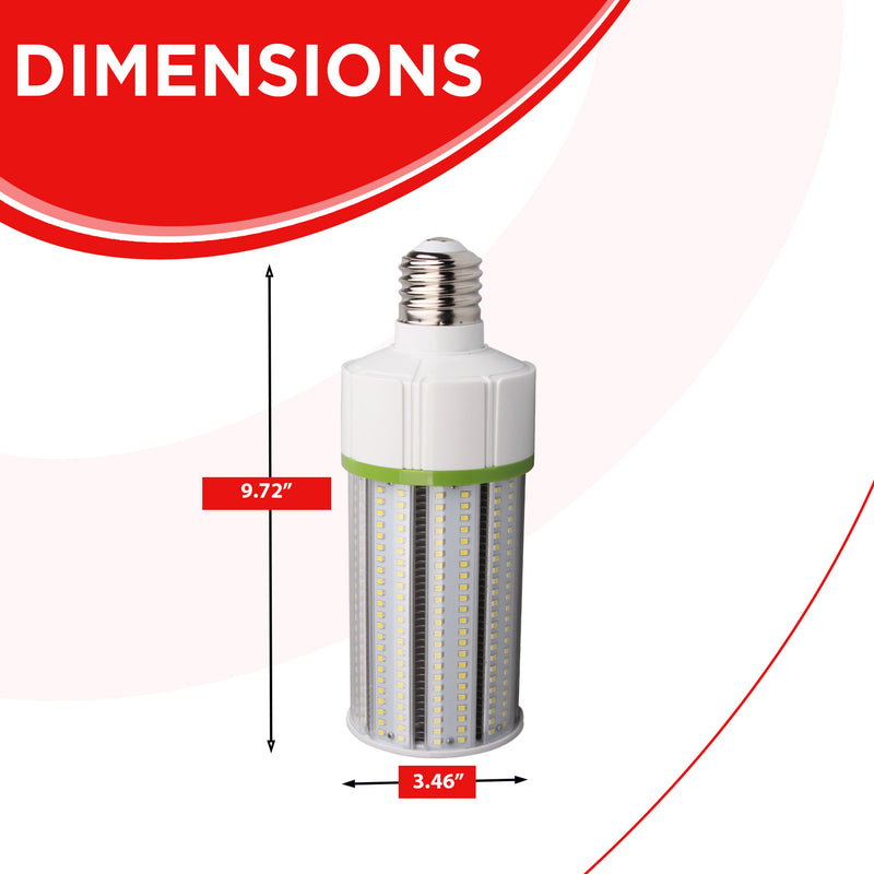 60W LED Corn Bulb - E39 - 9300 Lumens - 5700K - IP65 Rated