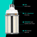 LED Corn Bulb - Watt Selectable (60/80/100W) - Color Selectable (3000K/4000K/5000K) E39 - IP65 Rated