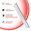 320W 4FT LED Linear High Bay 46400LMS Watt Selectable 320W/265W/225W & 4CCT (35/40/50/65K) - DLC- UL Listed