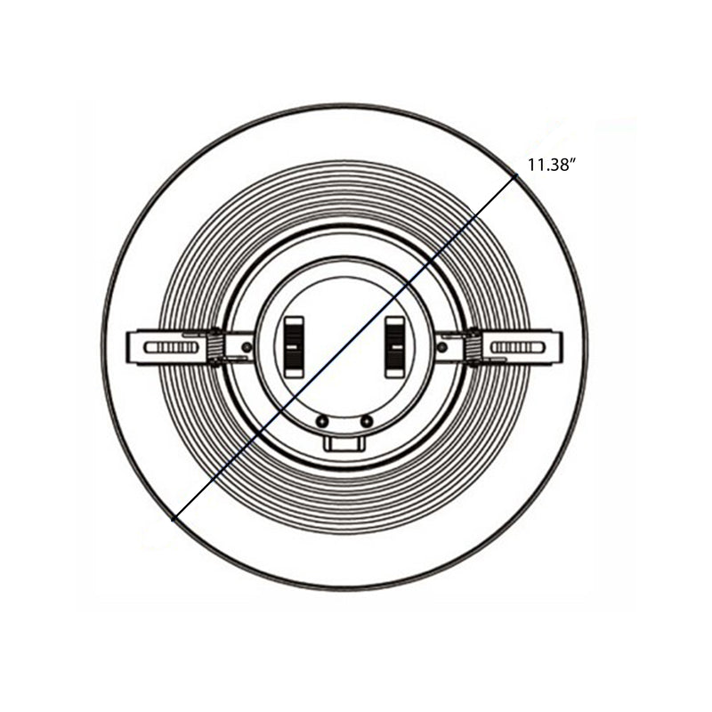 3BRIX 10" 22/30/38W Commercial Downlight - 5CCT(27/30/35/40/50K) -ETL