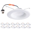 6" 15W LED Retrofit Recessed Downlight - 1100 lumens - 120W Equivalent- 120V-5CCT- 27/30/35/40/50K