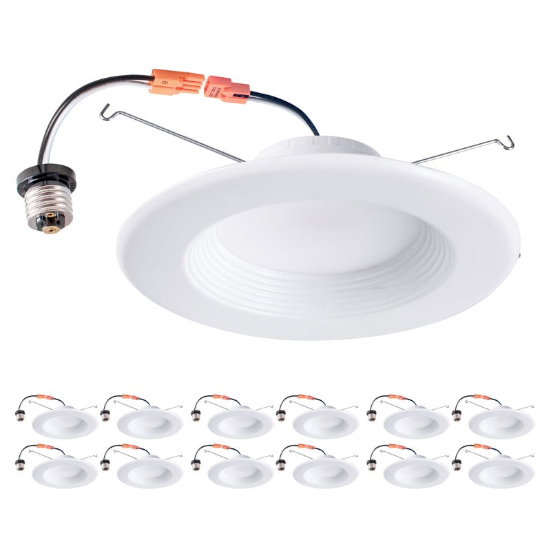 6" 15W LED Retrofit Recessed Downlight - 1100 lumens - 120W Equivalent- 120V-5CCT- 27/30/35/40/50K