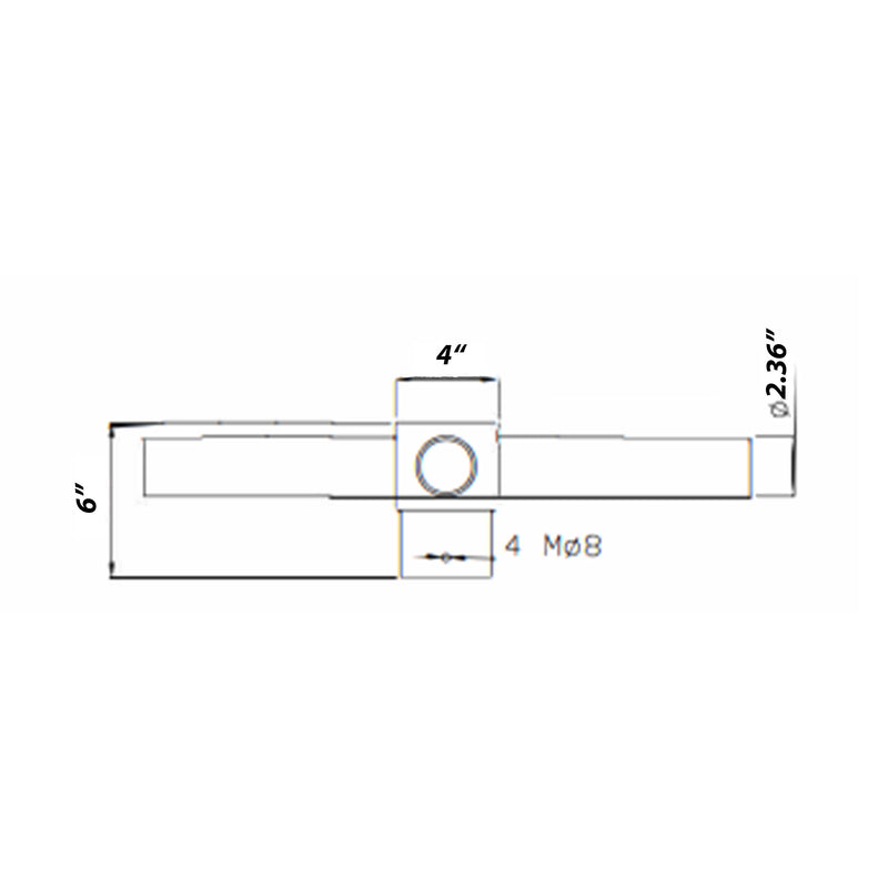 Double Spoke Arm Bracket Round at 180 Degree