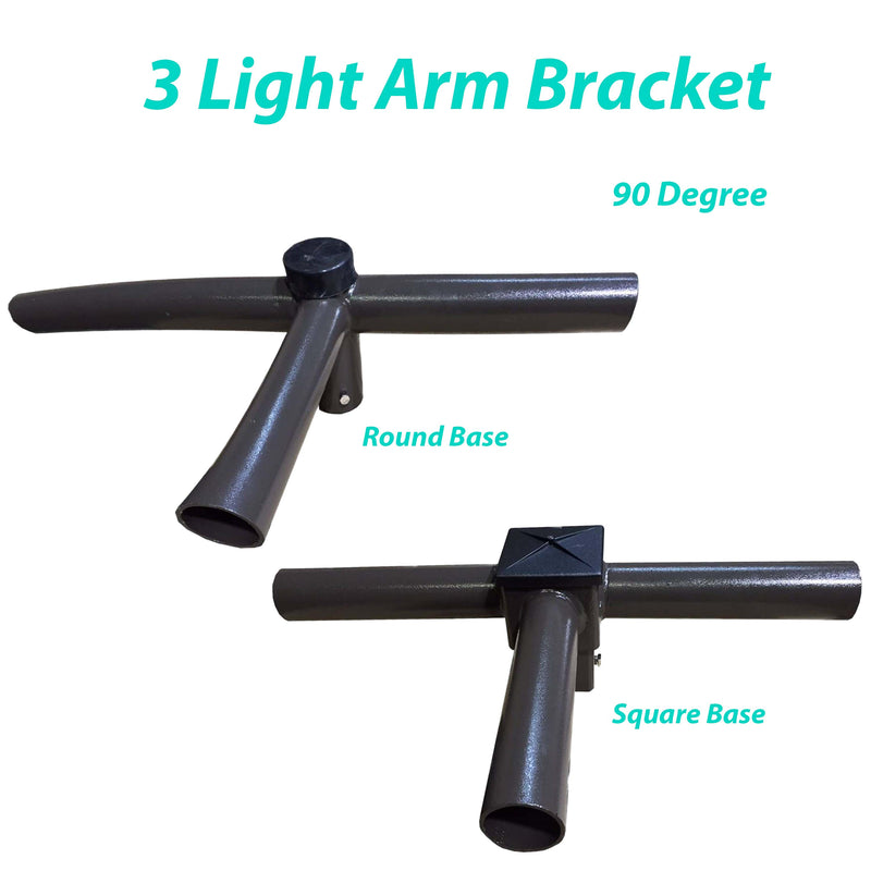 Triple Spoke Arm Bracket Round at 90 Degree