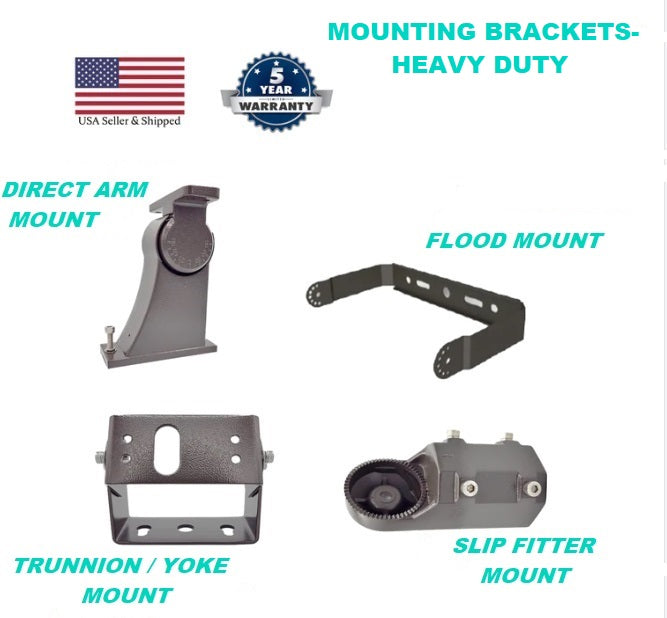 Trunnion/Yoke Mount - Shoebox Light Mounting Bracket - Bronze