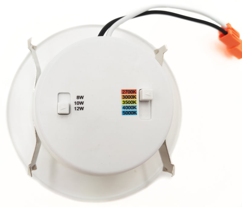 3BRIX 4" Watt & Color Selectable 8/10/12W Retrofit Recessed Downlight - 5CCT-25/30/35/40/50K