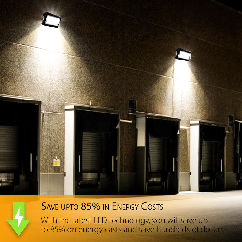 60W Wall Pack - 7200 lumens - 5000K - IP65 UL-Listed