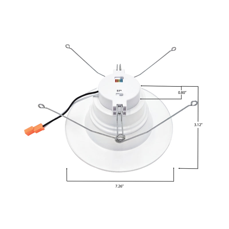 3BRIX 6" Watt & Color Selectable 12/15/18W Retrofit Recessed Downlight - 5CCT-25/30/35/40/50K