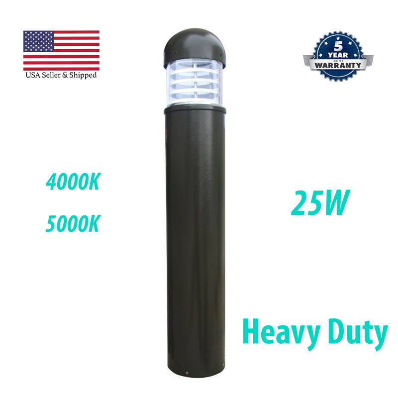 40" LED Bollard Landscape Light - 6" Dome/Flat