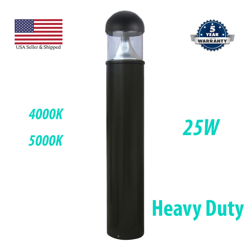 40" LED Bollard Landscape Light - 8" Dome/Flat