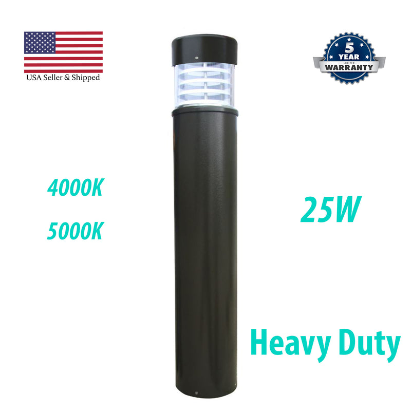 40" LED Bollard Landscape Light - 6" Dome/Flat