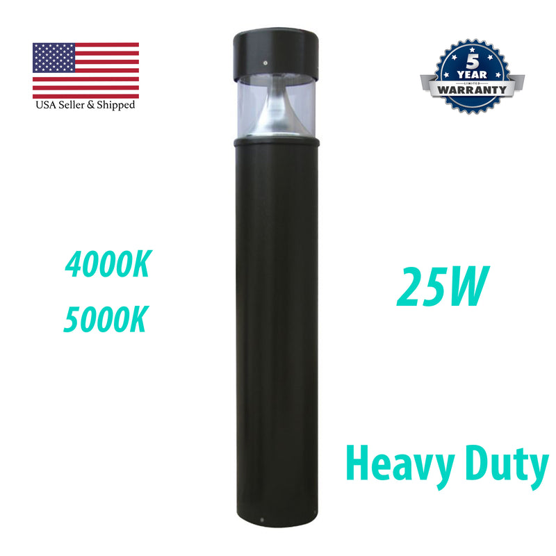 40" LED Bollard Landscape Light - 8" Dome/Flat