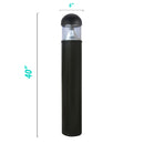 40" LED Bollard Landscape Light - 6" Dome/Flat