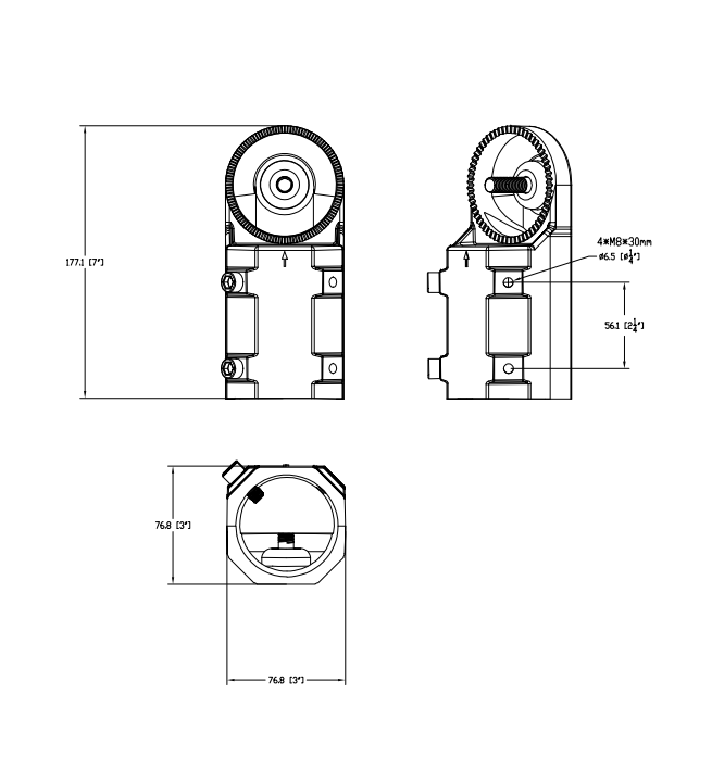 Slip Fitter Mount - Shoebox Light Mounting Bracket - Bronze