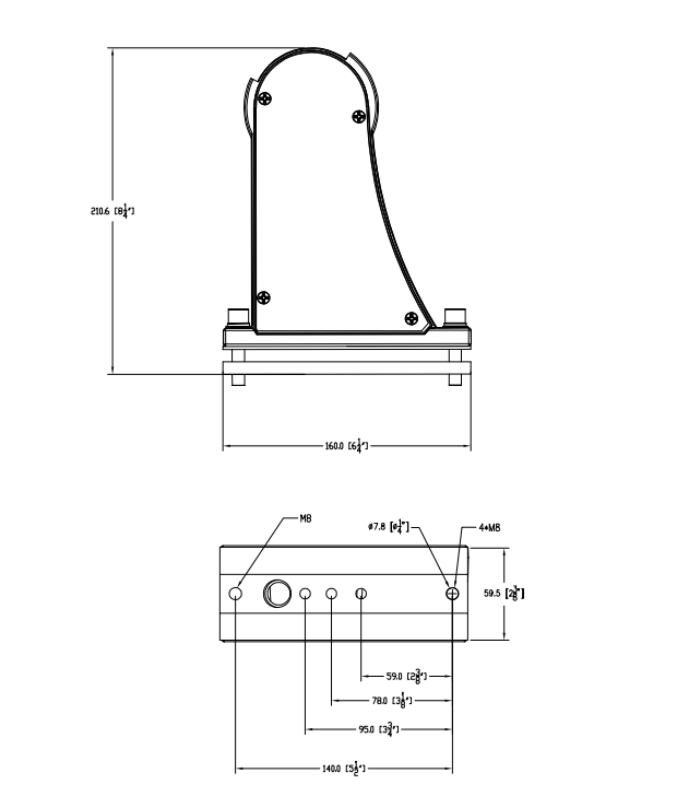 Direct Arm Mount - Shoebox Light Mounting Bracket - Bronze