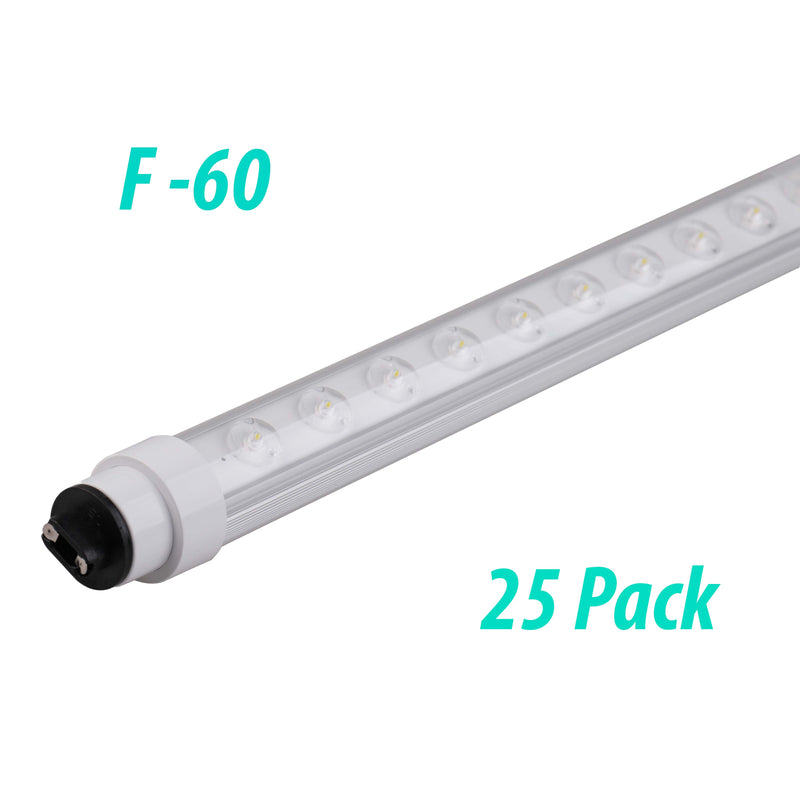 LED Sign Bulb F-60 T10 HO 6000K - 32W - 25 Pack