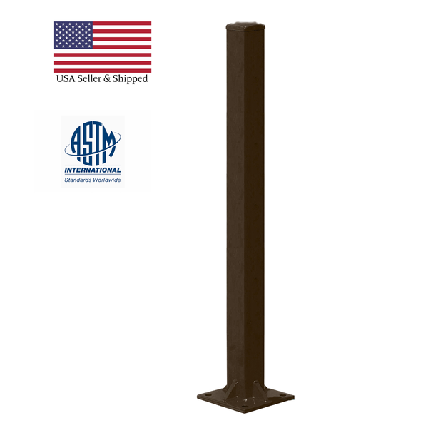 20 Foot Steel 4x4 Square Light Pole 11 Gauge - Including Shipping