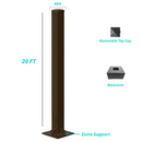 20 Foot Steel 4x4 Square Light Pole 11 Gauge - Including Shipping