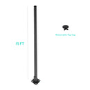 15 Foot Round Tapered Steel Light Pole - Including Shipping