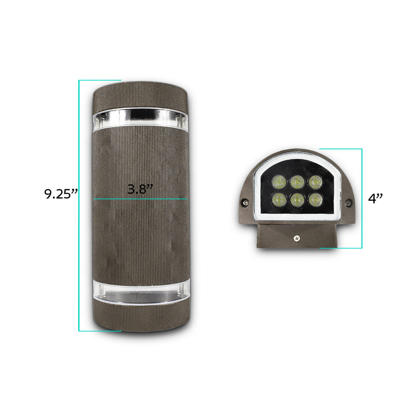 12W Up & Down Lights Half Moon 5700K- ETL Certified