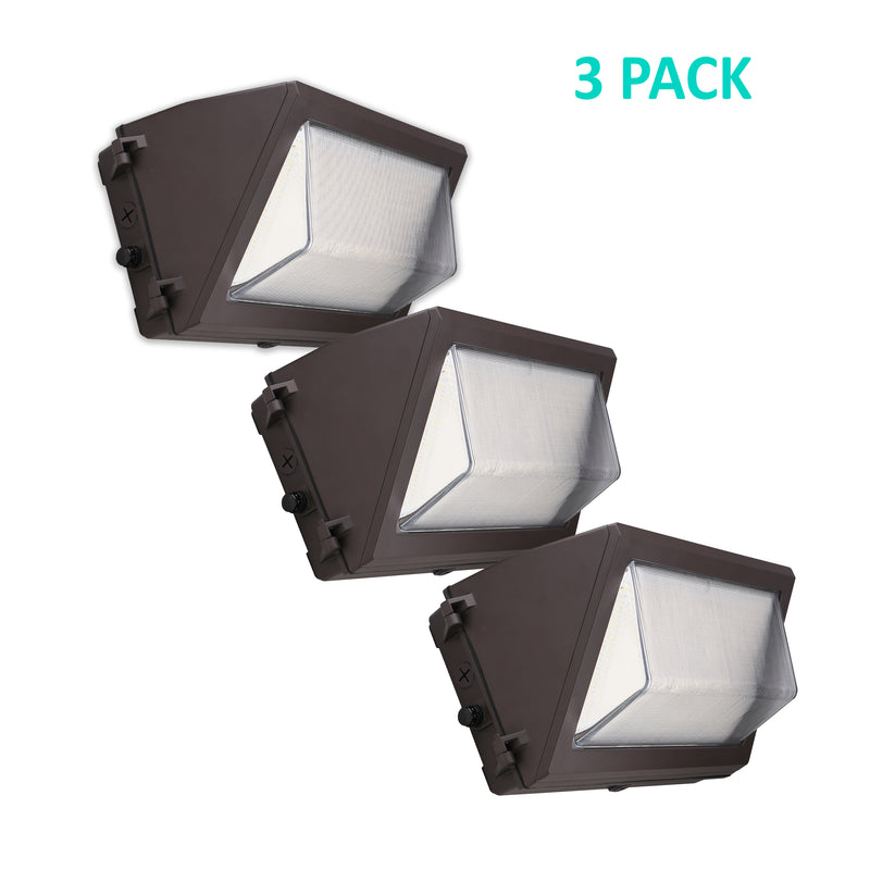 80W Wall Pack With Photocell - Battery Backup- 11600 lumens - 5700K - IP65 UL-Listed