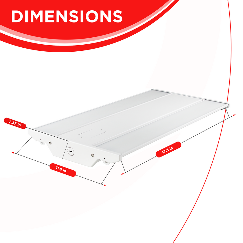 300W 4FT LED Linear High Bay - 5000K- 39900LMS UL-Listed